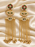 Fusion Floral Mirror Chain Earrings — AI-styled studio view; compare with original photograph