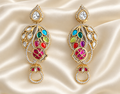 Fusion Multicolour Cluster Hoop Earrings — AI-styled studio view; compare with original photograph