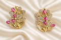 Fusion Floral Vine Stud Earrings — AI-styled studio view; compare with original photograph