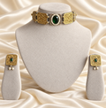 Fusion Black Stone Panel Choker Set — AI-styled studio view; compare with original photograph