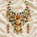 Fusion Multicolour Temple Statement Set — AI-styled studio view; compare with original photograph