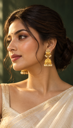 DEMO — Sitara Jhumkas — illustrative AI-generated model view